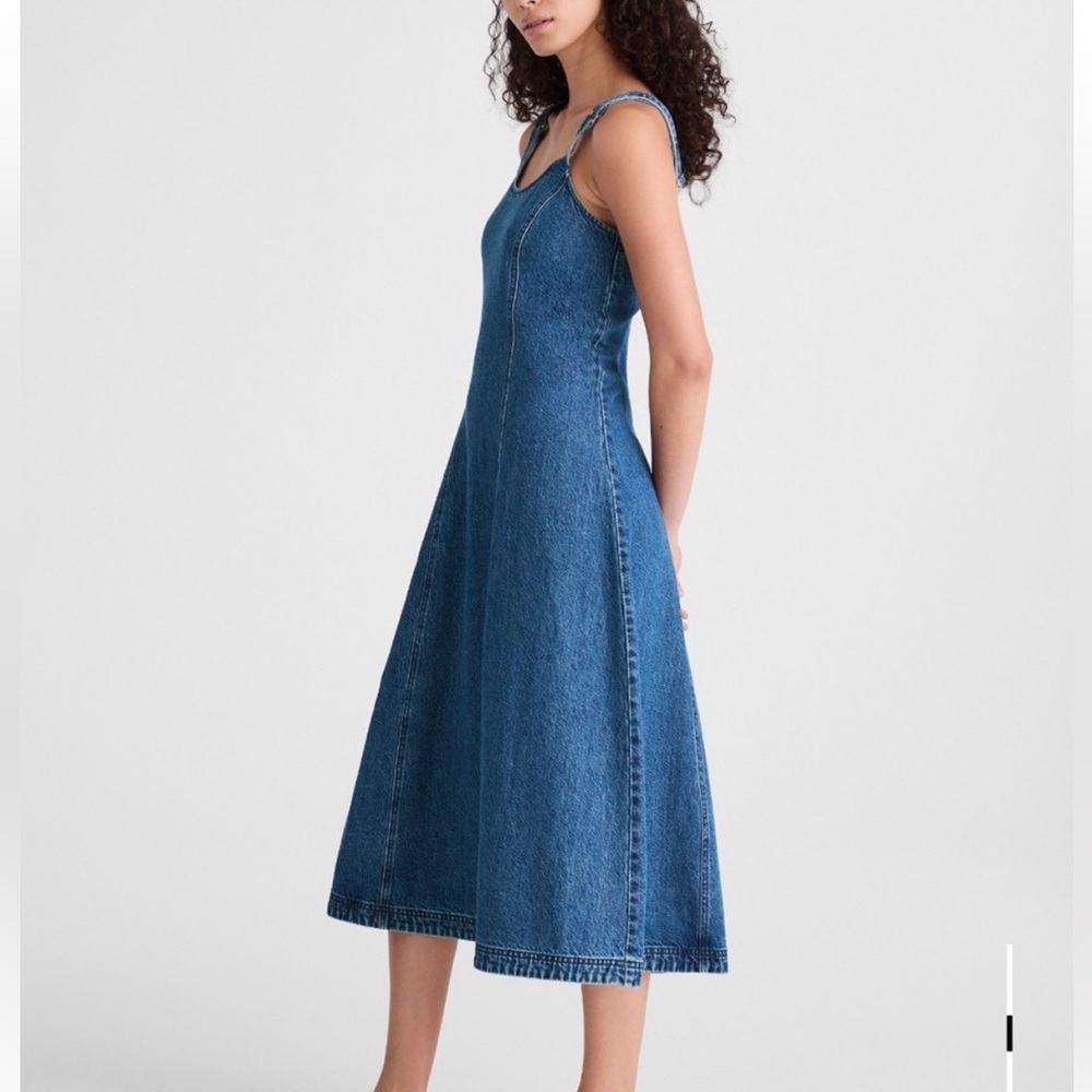 Madewell Blue Denim Midi Dress